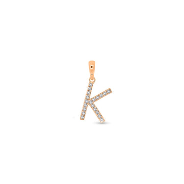 9K Gold Diamond 'K' Initial Pendant - DSSP-K - H&H Jewellery Pty Ltd