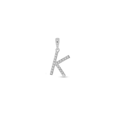 9K Gold Diamond 'K' Initial Pendant - DSSP-K - H&H Jewellery Pty Ltd