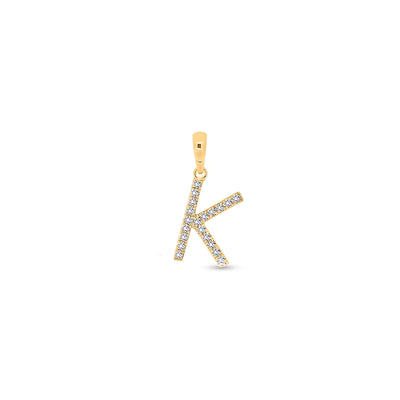 9K Gold Diamond 'K' Initial Pendant - DSSP-K - H&H Jewellery Pty Ltd