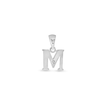 9K Gold Single Diamond 'M' Initial Pendant - DSNP-M - H&H Jewellery Pty Ltd