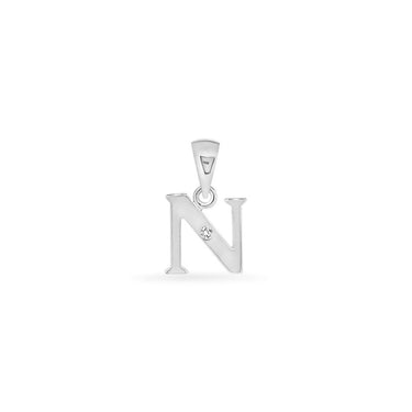 9K Gold Single Diamond 'N' Initial Pendant - DSNP-N - H&H Jewellery Pty Ltd