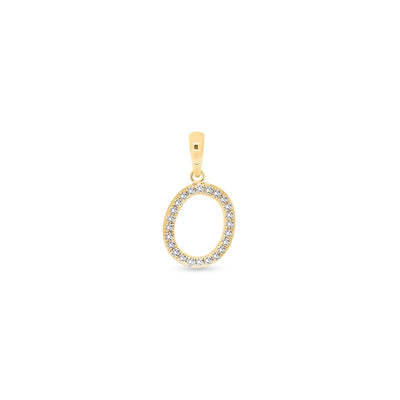 9K Gold Diamond 'O' Initial Pendant - DSSP-O - H&H Jewellery Pty Ltd