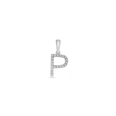 9K Gold Diamond 'P' Initial Pendant - DSSP-P - H&H Jewellery Pty Ltd
