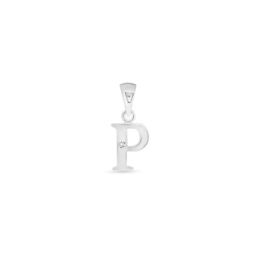 9K Gold Single Diamond 'P' Initial Pendant - DSNP-P - H&H Jewellery Pty Ltd