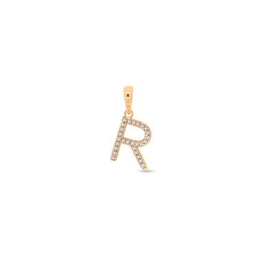 9K Gold Diamond 'R' Initial Pendant - DSSP-R - H&H Jewellery Pty Ltd