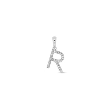 9K Gold Diamond 'R' Initial Pendant - DSSP-R - H&H Jewellery Pty Ltd