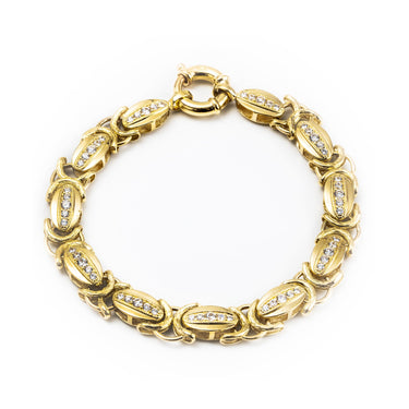 9K Yellow Gold Australian Made Cubic Zirconia Bracelet  | Gold and Diamond Tennis Bracelet Melbourne | Gold and Diamond Tennis Bracelet Australia | H&H Jewellery