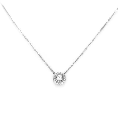 18K White Gold 0.17ct Diamond Necklace - 20727734 - H&H Jewellery Pty Ltd