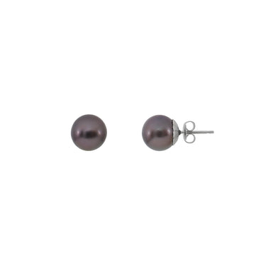18K White Gold Tahitian Pearl Studs Earring | Pearl Jewellery Australia | Pearl Jewellery Melbourne | Pearl Stud Earrings Australia | H&H Jewellery