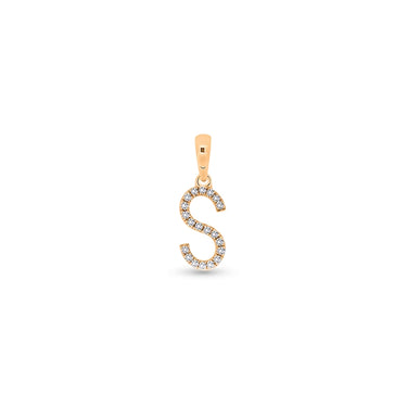 9K Gold Diamond 'S' Initial Pendant - DSSP-S - H&H Jewellery Pty Ltd