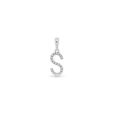 9K Gold Diamond 'S' Initial Pendant - DSSP-S - H&H Jewellery Pty Ltd