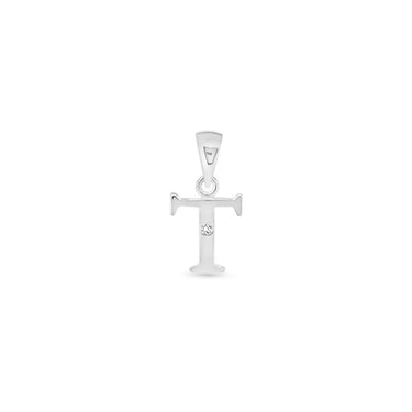 9K Gold Single Diamond 'T' Initial Pendant - DSNP-T - H&H Jewellery Pty Ltd
