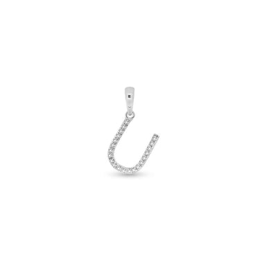 9K Gold Diamond 'U' Initial Pendant - DSSP-U - H&H Jewellery Pty Ltd