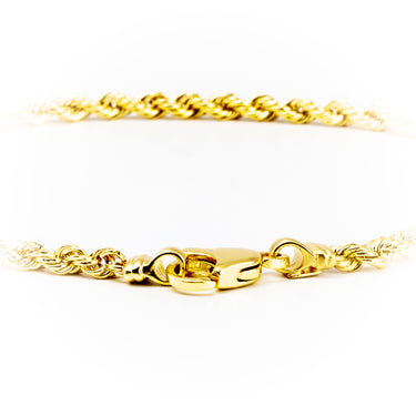 9K Yellow Gold Italian Made Rope Bracelet  | Gold and Diamond Tennis Bracelet Melbourne | Gold and Diamond Tennis Bracelet Australia | H&H Jewellery