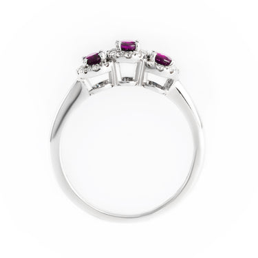 18K White Gold 0.53ct Ruby and Diamond Ring - 20690922 - H&H Jewellery Pty Ltd
