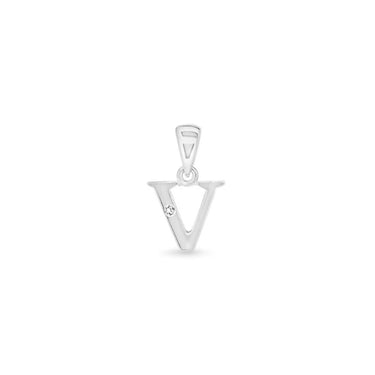 9K Gold Single Diamond 'V' Initial Pendant - DSNP-V - H&H Jewellery Pty Ltd
