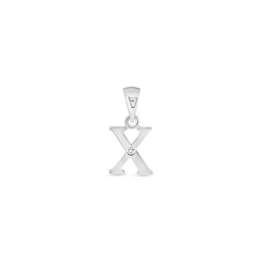 9K Gold Single Diamond 'X' Initial Pendant - DSNP-X - H&H Jewellery Pty Ltd