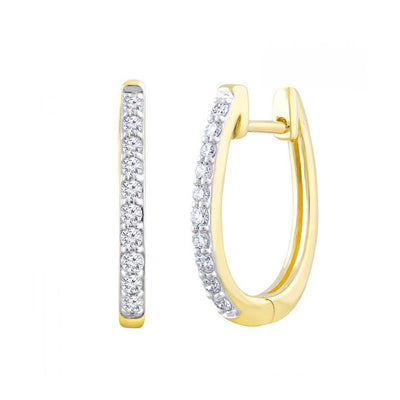 9K Yellow Gold Tdw. 0.25ct Diamond Huggies - 20695668 - H&H Jewellery Pty Ltd