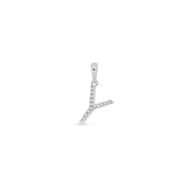 9K Gold Diamond 'Y' Initial Pendant - DSSP-Y - H&H Jewellery Pty Ltd