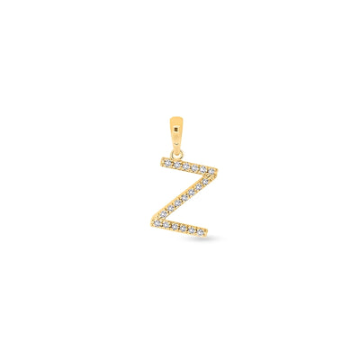 9K Gold Diamond 'Z' Initial Pendant - DSSP-Z - H&H Jewellery Pty Ltd
